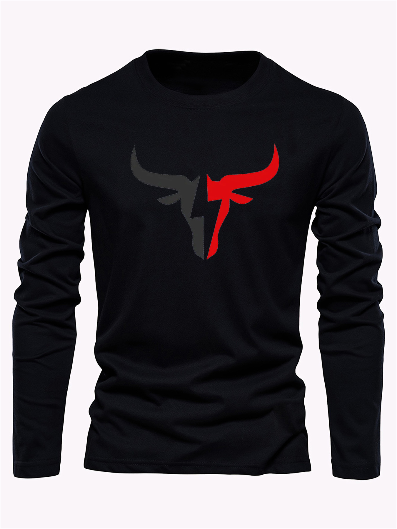 Kaos Lengan Panjang Pria Warna - Mens Fashion Casual ulasan dan harga
