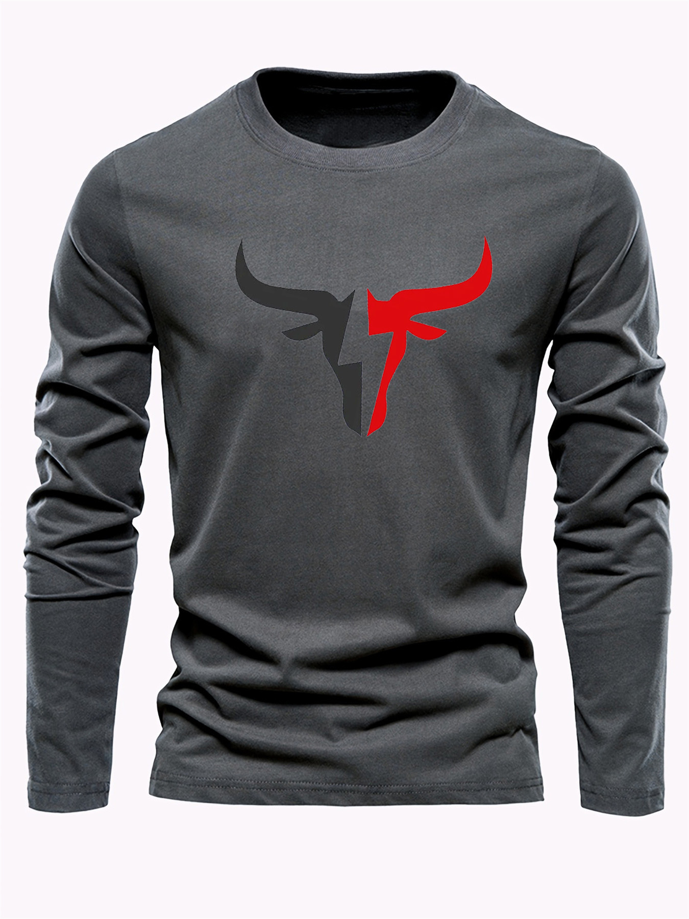 Kaos Lengan Panjang Pria Warna - Mens Fashion Casual ulasan dan harga