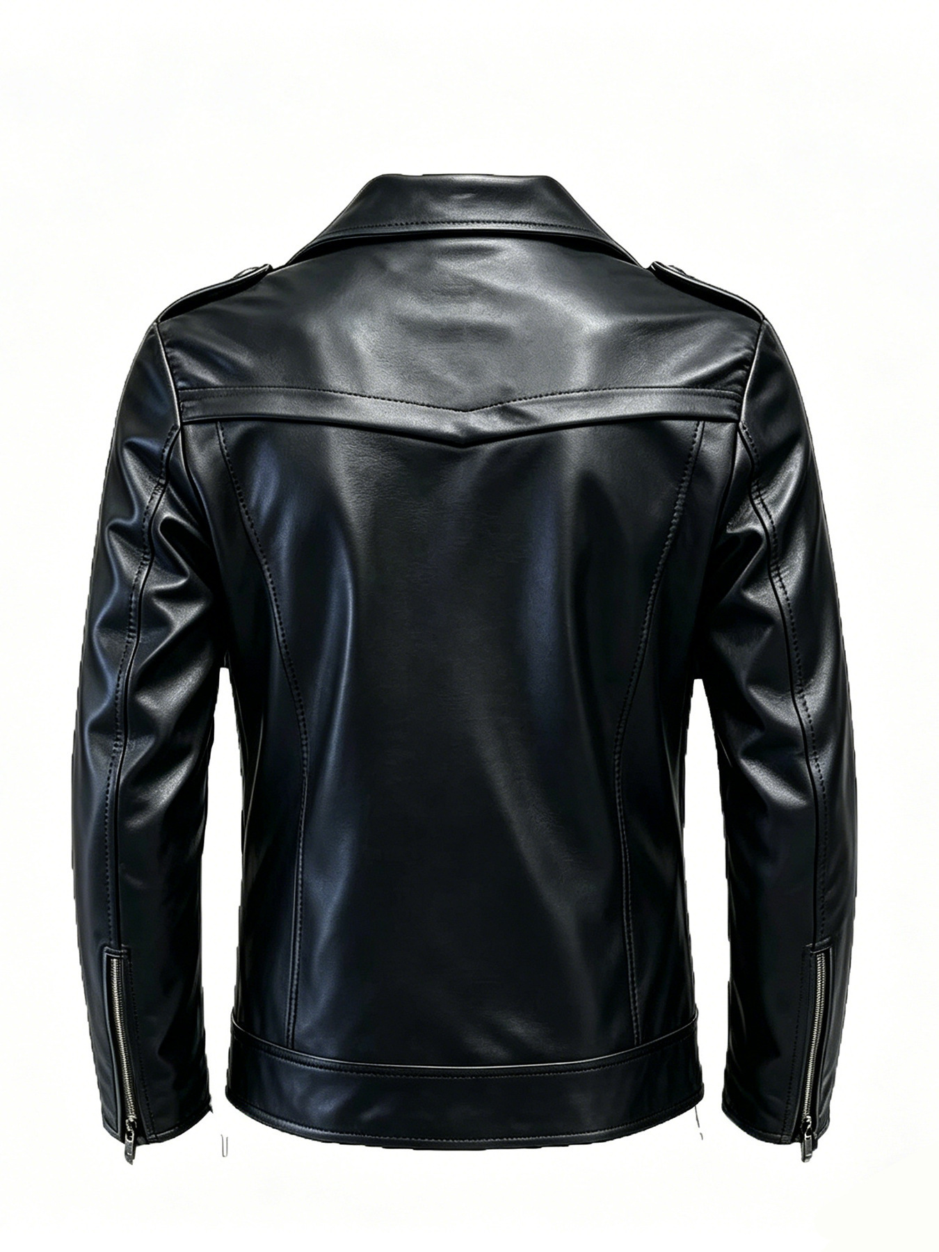 Jaket Pria Kasual Ritsleting S - Men'S Fashion Leather Jacket ulasan dan harga