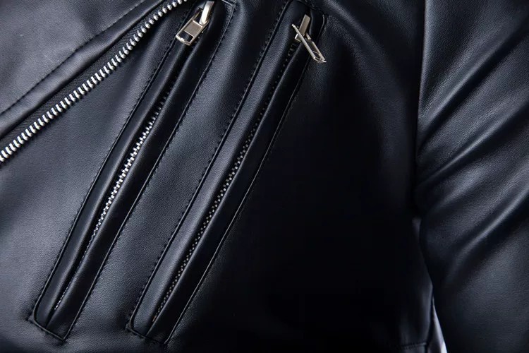Jaket Pria Kasual Ritsleting S - Men'S Fashion Leather Jacket ulasan dan harga