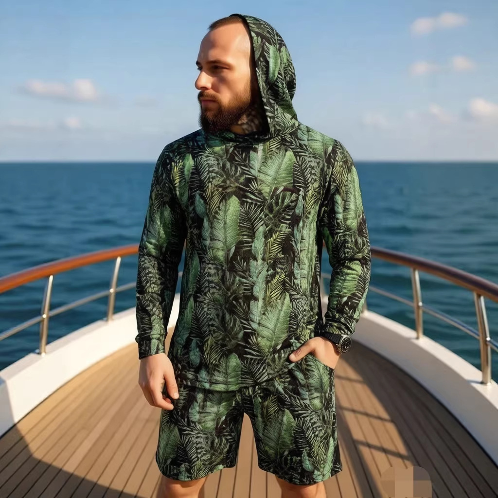 Setelan Dua Potong Hoodie Unis - Military Shirt Men ulasan dan harga
