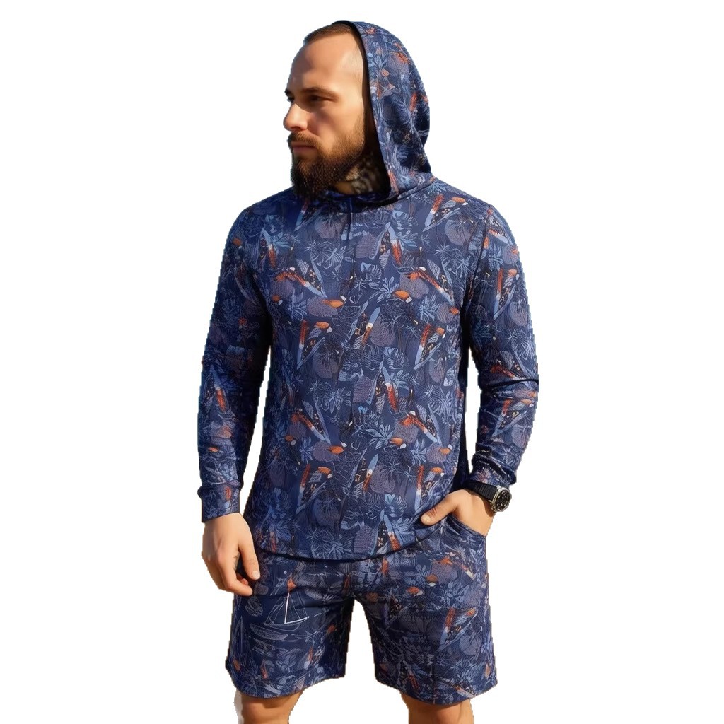 Setelan Dua Potong Hoodie Unis - Military Shirt Men ulasan dan harga