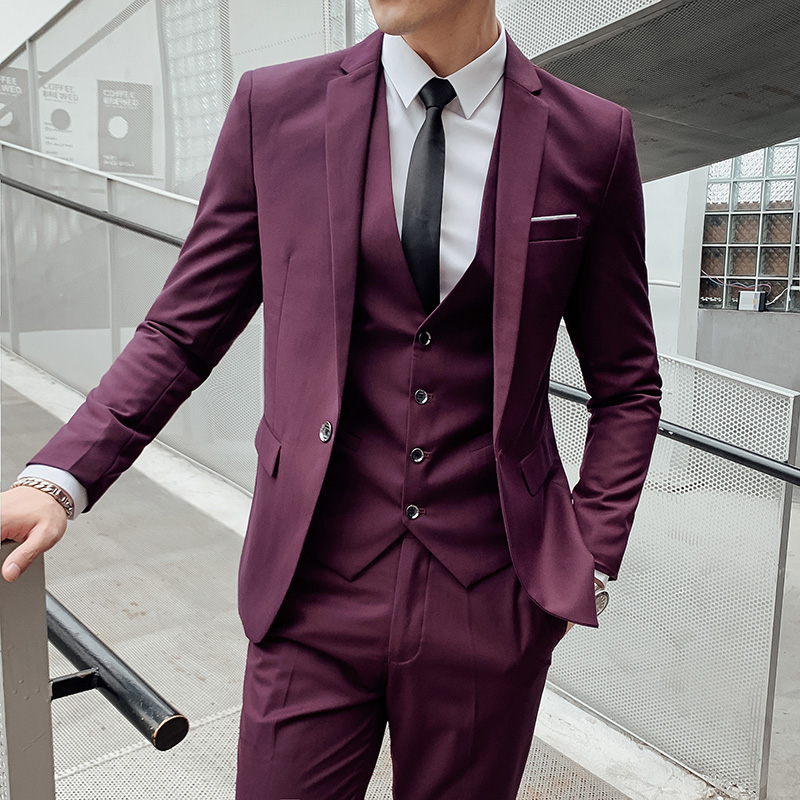 Setelan (Blazer+Rompi+Celana)  - Men'S Dress Pants Fashion ulasan dan harga