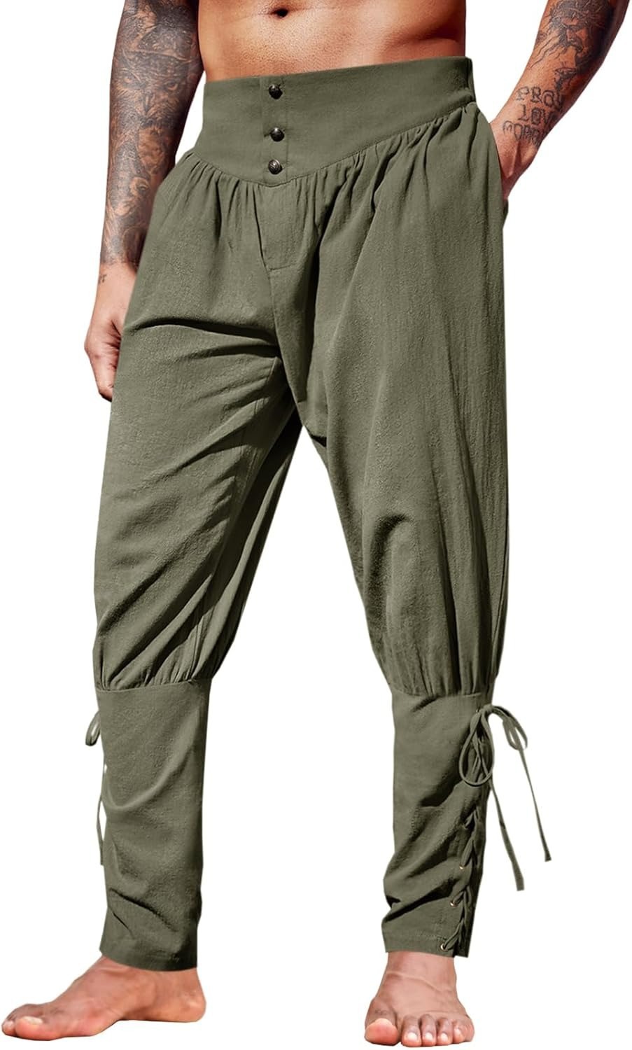 Celana Linen Abad Pertengahan  - Men'S Dress Pants Fashion ulasan dan harga