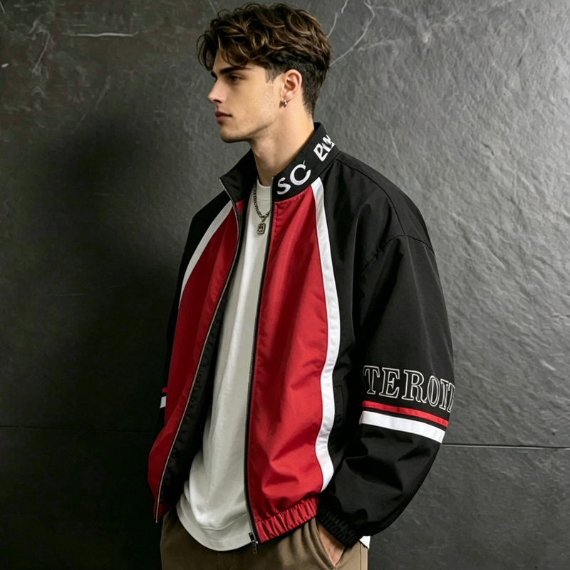 UETEEY Jaket Bomber Pria Gaya  - Varsity Jacket Letterman ulasan dan harga
