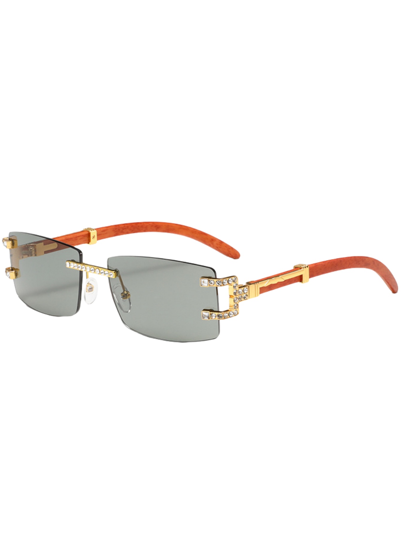 Kacamata hitam modis retro kak - Men'S Fashion Rimless Glasses ulasan dan harga