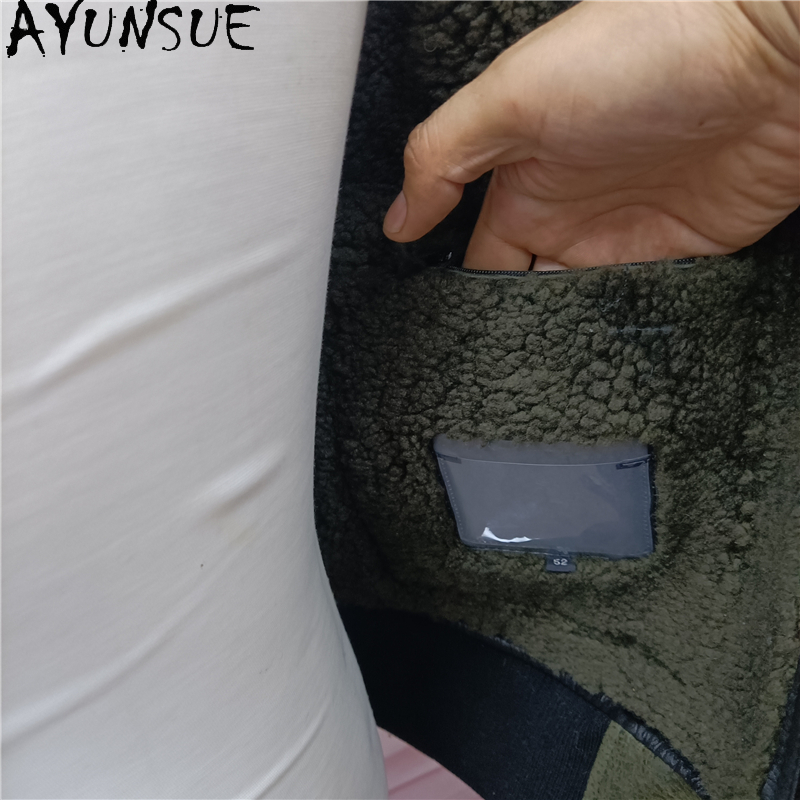 AYUNSUE Mantel Bulu Alami Hang - Men'S Fashion Leather Jacket ulasan dan harga