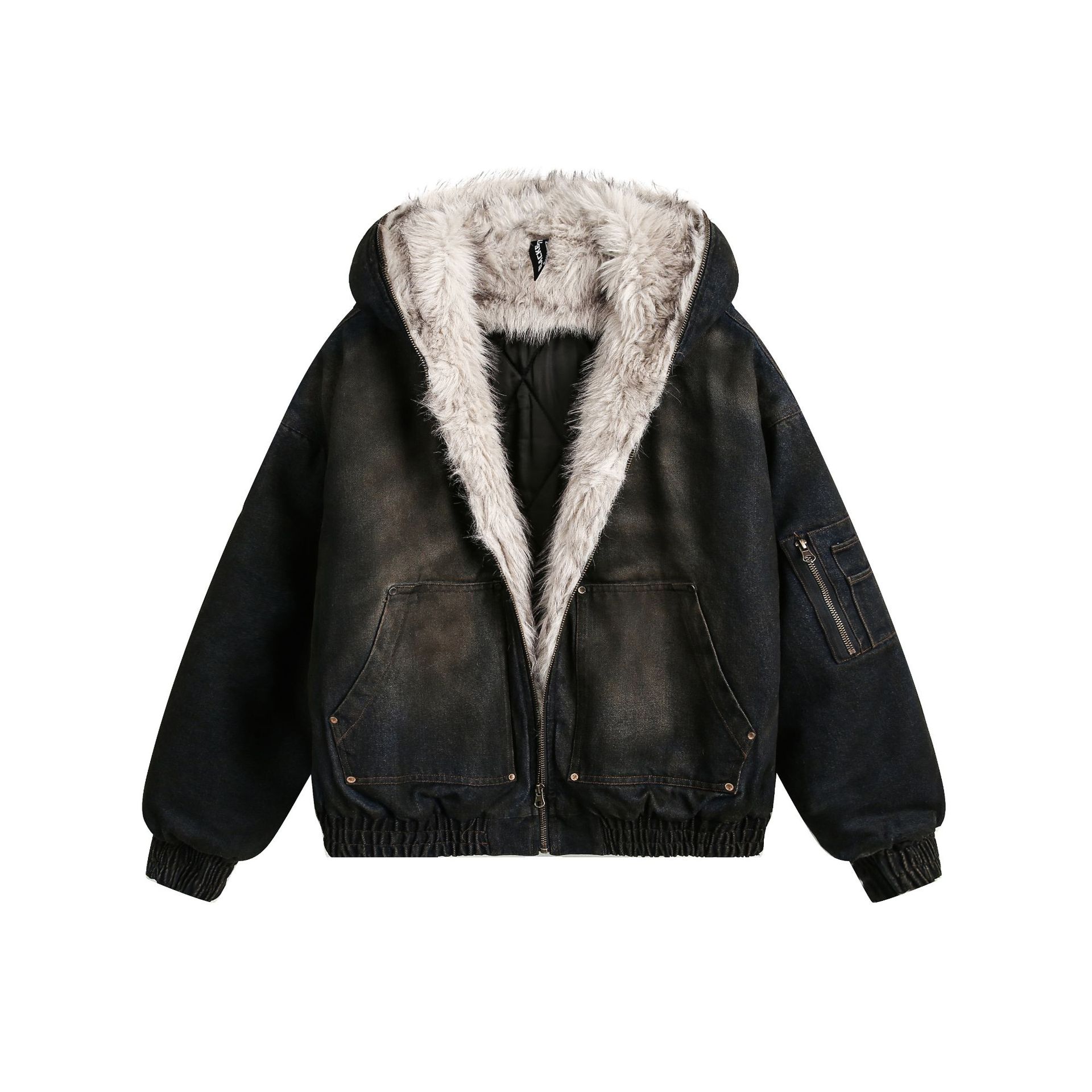 Jaket Hoodie Katun Amerika Mus - Sherpa Jacket Fleece ulasan dan harga