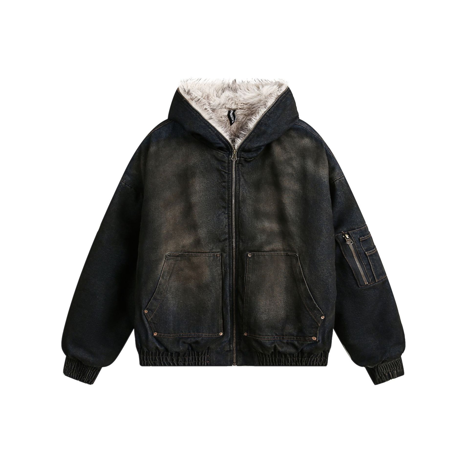 Jaket Hoodie Katun Amerika Mus - Sherpa Jacket Fleece ulasan dan harga