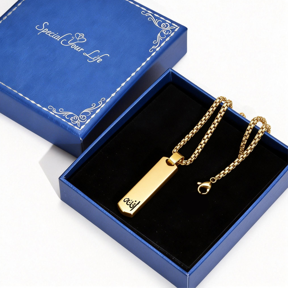 Kalung Batang 3D, Desain Seder - Men'S Fashion All Black Outfit ulasan dan harga