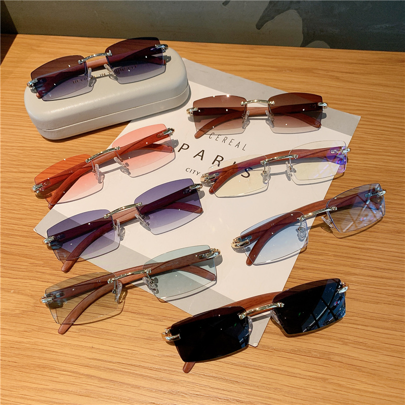 Kacamata Hitam Tanpa Bingkai u - Men'S Fashion Rimless Glasses ulasan dan harga