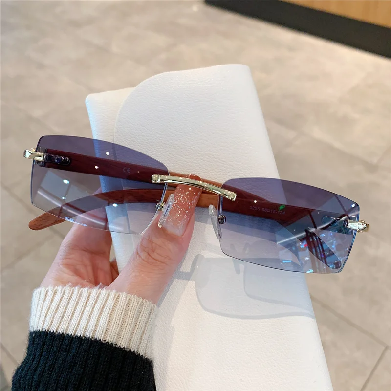 Kacamata Hitam Tanpa Bingkai K - Men'S Fashion Rimless Glasses ulasan dan harga