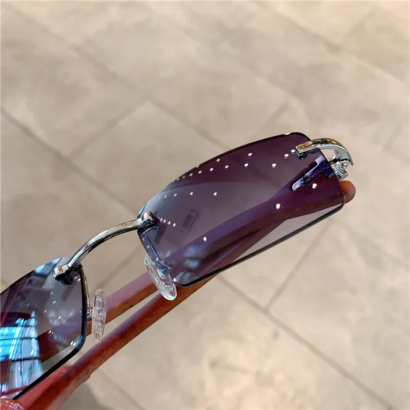 Kacamata Hitam Tanpa Bingkai K - Men'S Fashion Rimless Glasses ulasan dan harga