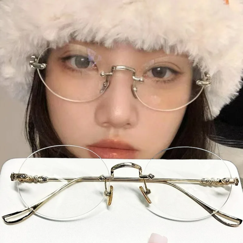 1/2 buah kacamata Oval tanpa b - Men'S Fashion Rimless Glasses ulasan dan harga