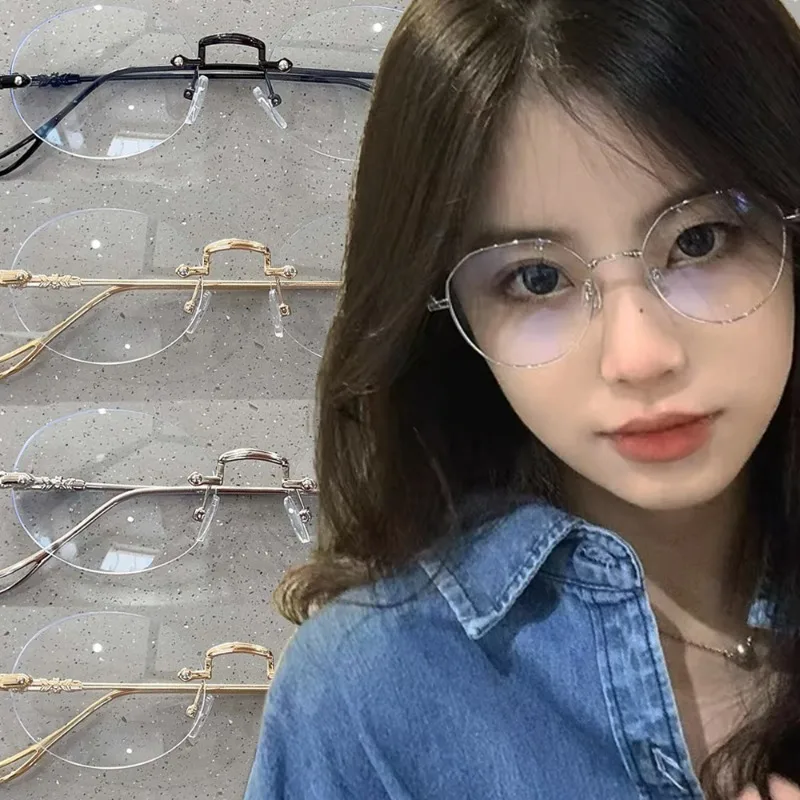 1/2 buah kacamata Oval tanpa b - Men'S Fashion Rimless Glasses ulasan dan harga