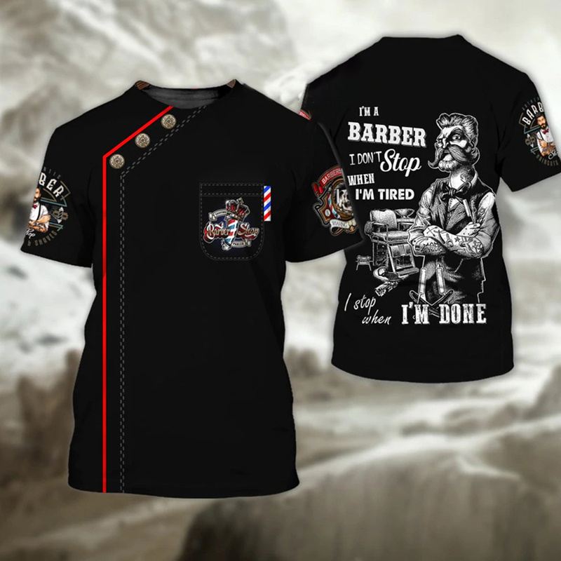 Seragam tukang cukur kaus graf - Men'S Fashion Haircuts ulasan dan harga