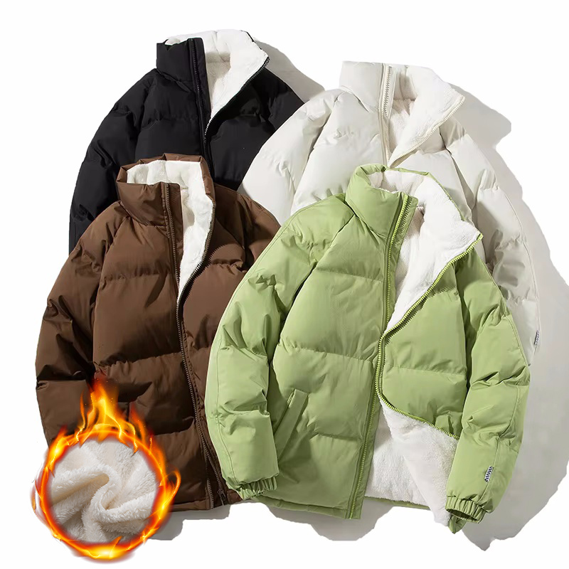 Jaket Parka Pria Model Couple  - Sherpa Jacket Fleece ulasan dan harga