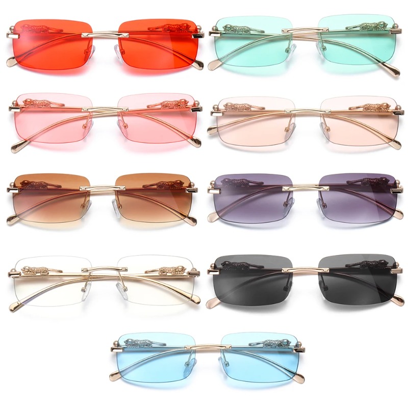 Kacamata Hitam Tanpa Bingkai P - Men'S Fashion Rimless Glasses ulasan dan harga