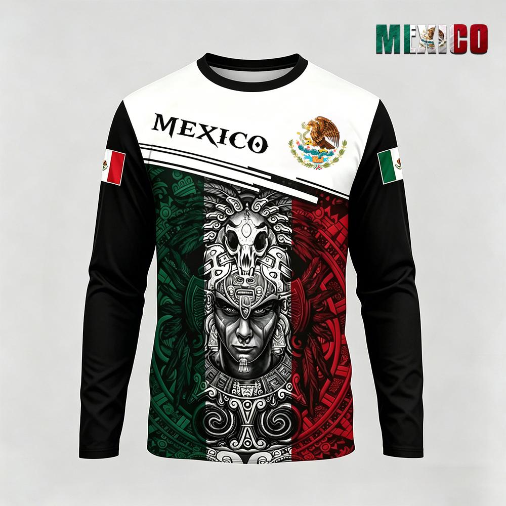 Kaos Lengan Panjang Bermotif T - Mens Fashion Mexico ulasan dan harga