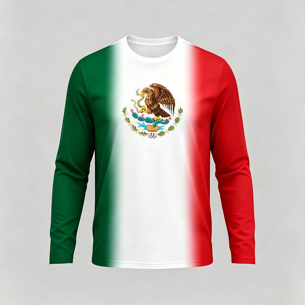 Kaos Lengan Panjang Bermotif T - Mens Fashion Mexico ulasan dan harga