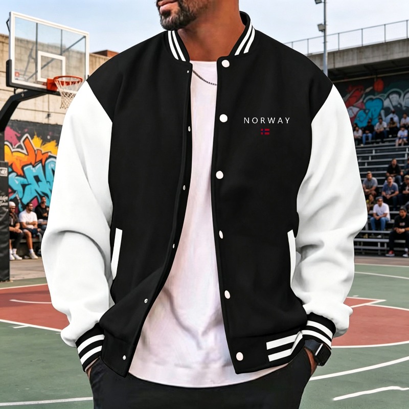 Jaket Varsity Pria Warna Merah - Varsity Jacket Letterman ulasan dan harga