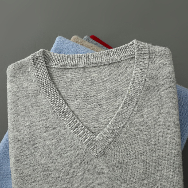 Sweter Kasmir Pria Kerah V Mus - Mens Fashion Jumpers ulasan dan harga