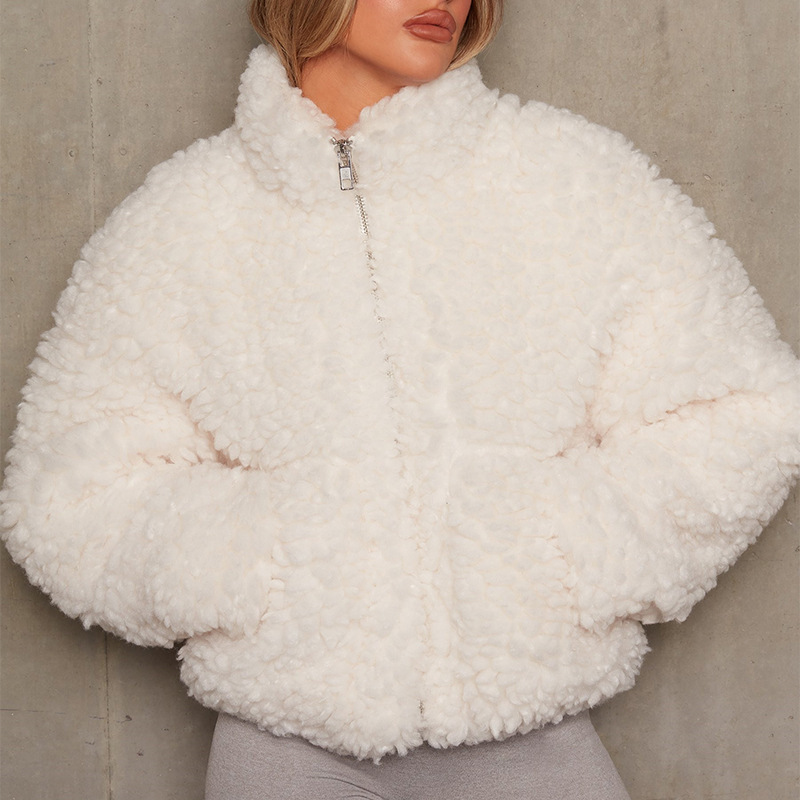 Mantel pendek wol domba untuk  - Sherpa Jacket Fleece ulasan dan harga